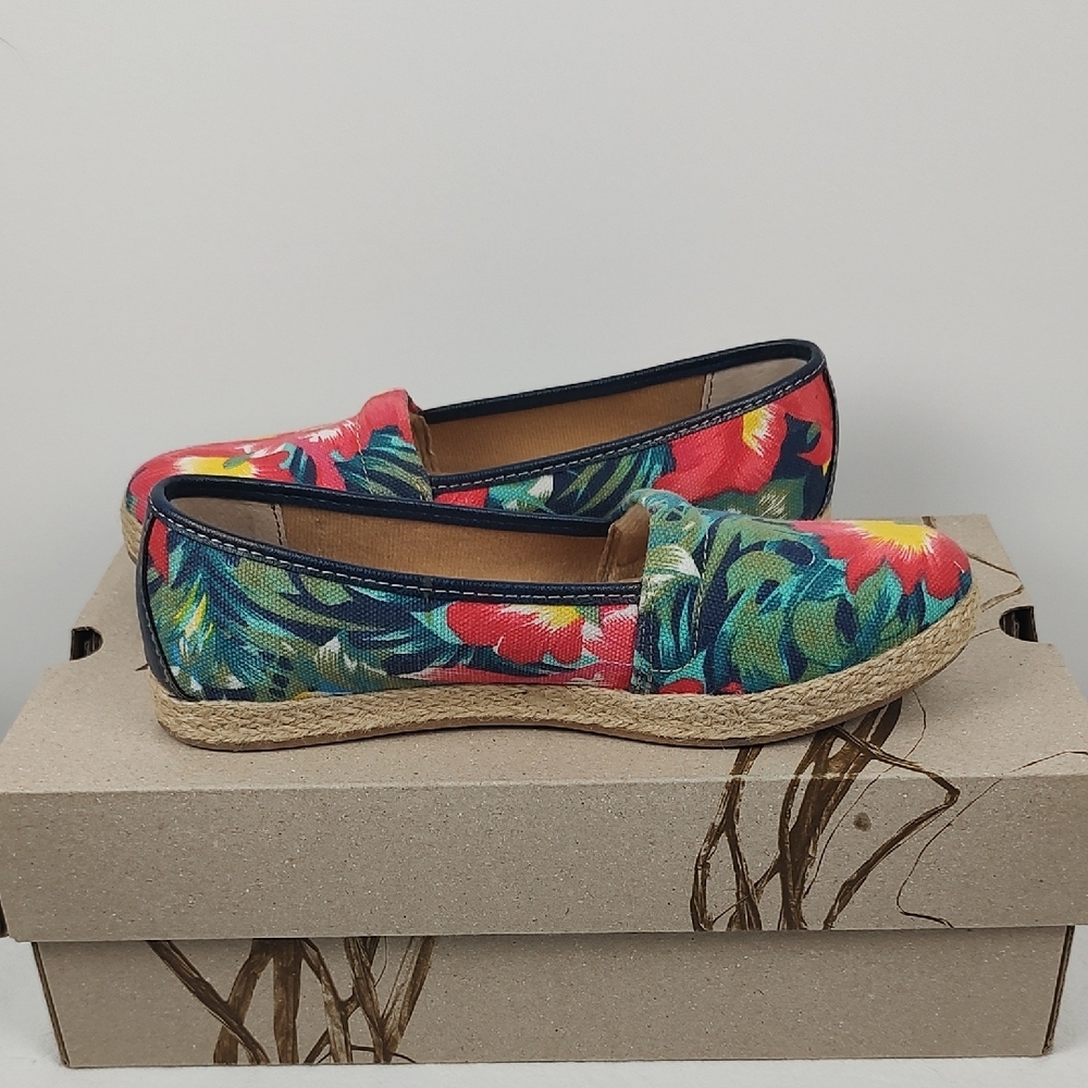 🔥HP🔥 Born Concept BOC Franki Hawaiian Print Espadrilles Shoes Women’s 6 NWB! - Picture 4 of 11